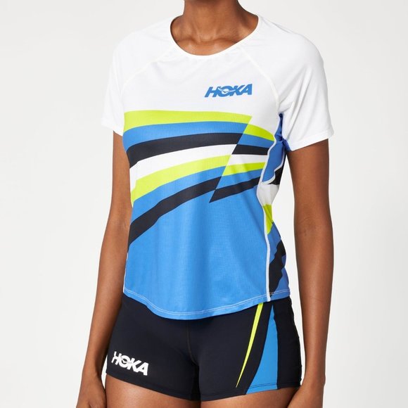 Hoka One One Tops - Womens HOKA One Elite Race Short Sleeve Run Top Aggies Run Club Colorway Kit NWT